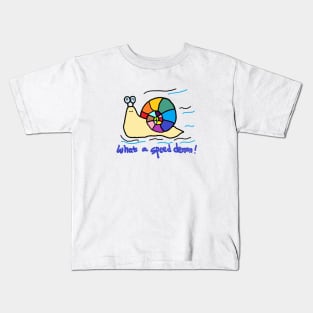 what a speed demon, snail Kids T-Shirt